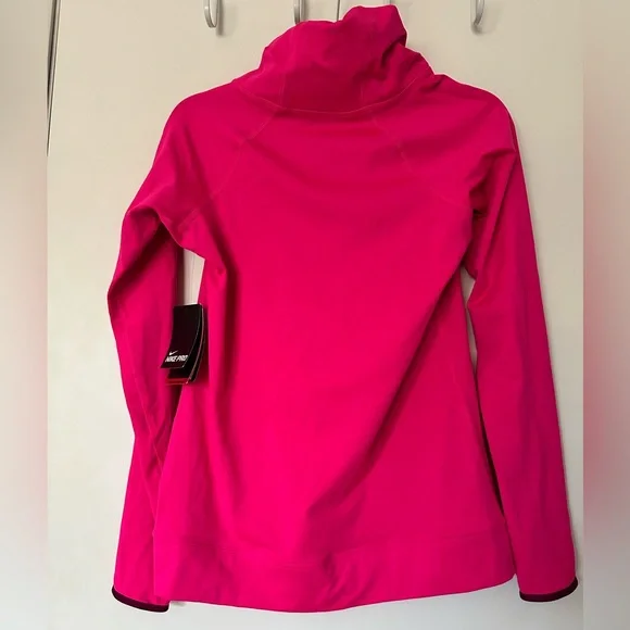 Nike Women's Pink Cowl Neck Dri-fit Sweatshirt - Picture 2 of 7